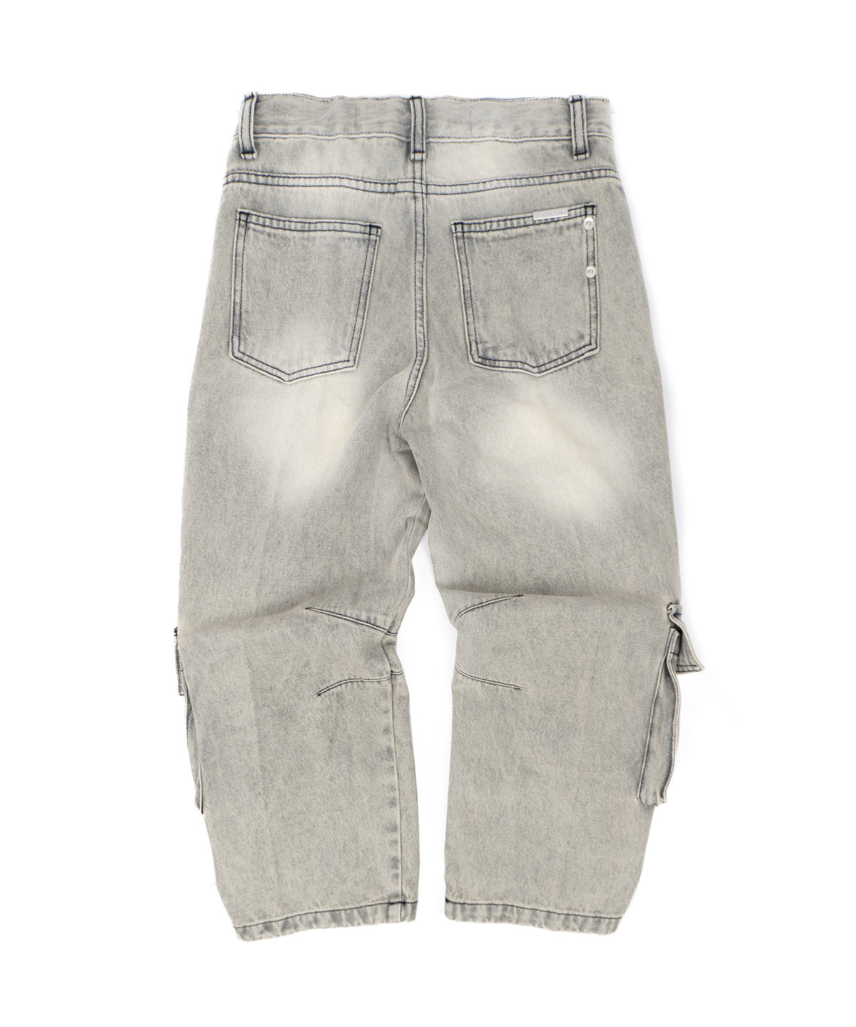 Yes London Kids Denim Cargo Grigio Stone Wash per Bambini