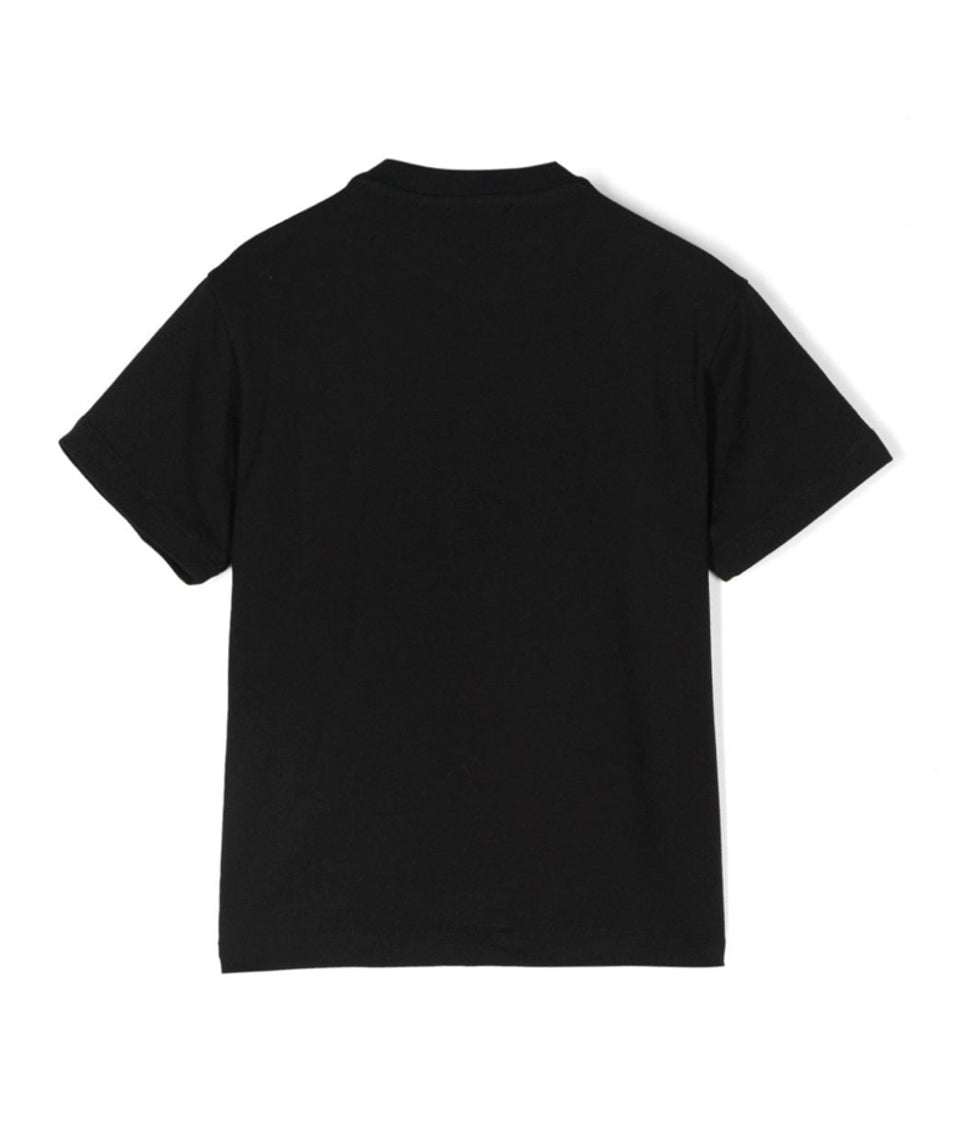 Pinko Kids T-shirt Nera con Decorazione Strass per Bambine (retro)