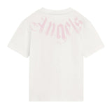 Palm Angels Kids T-Shirt Cocco con Stampa Logo Rosa per Bambine
