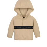 Calvin Klein Kids Felpa Beige con Cappuccio per Neonati
