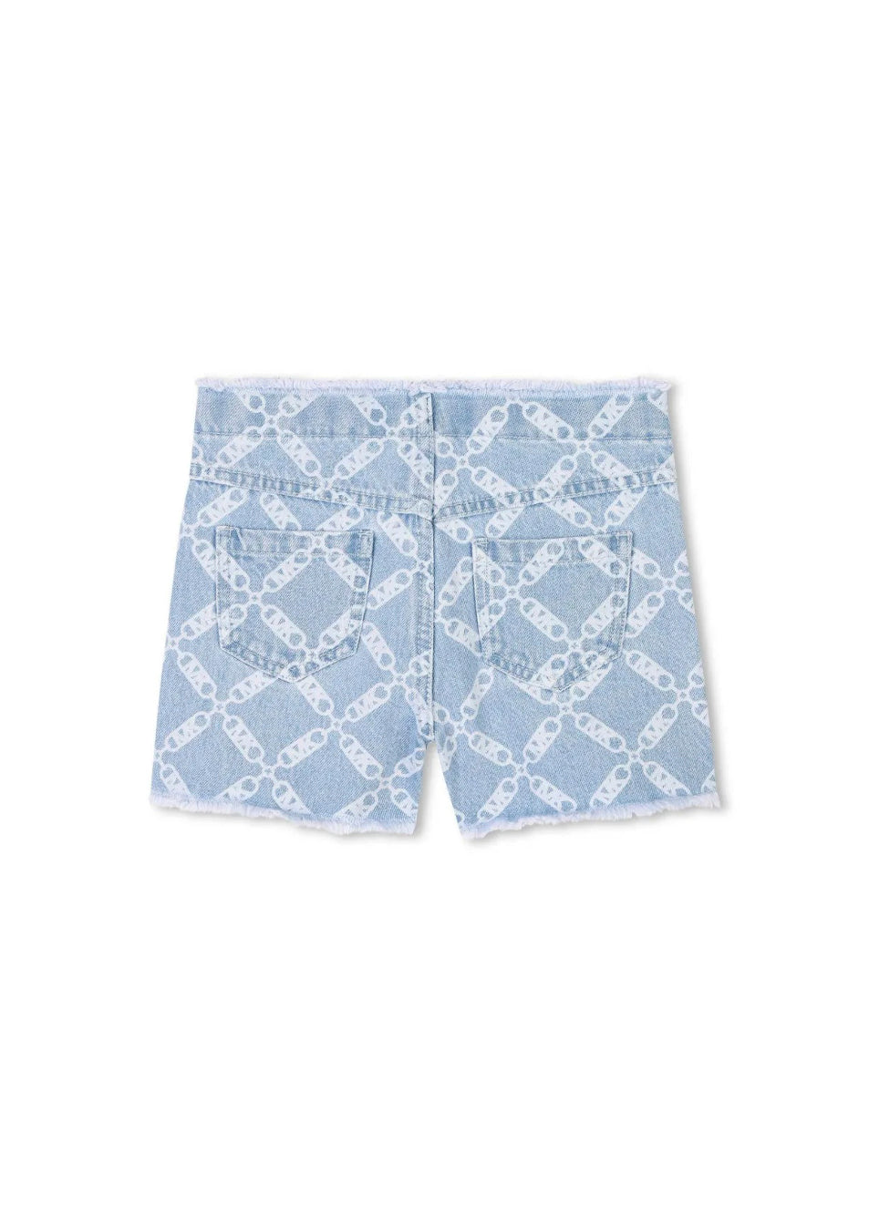 Michael Kors Kids Shorts in Denim Logo All Over per Bambine (retro)