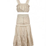 Cocò et Mama Kids Top+Gonna Beige Fantasia Indiana per Bambine