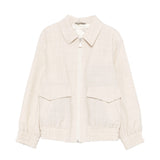 Eleventy Kids Giubbino Beige in Lino per Bambini