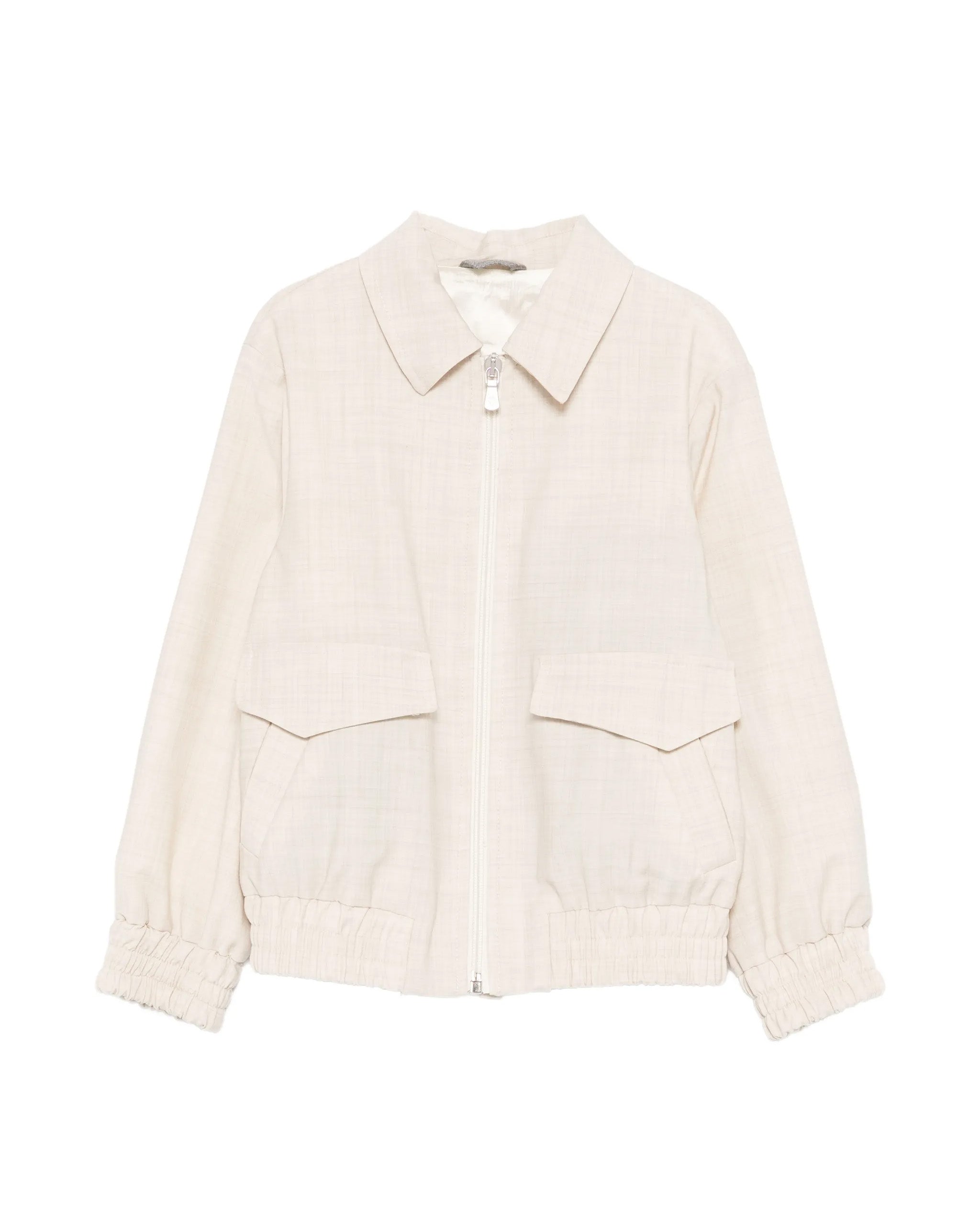 Eleventy Kids Giubbino Beige in Lino per Bambini