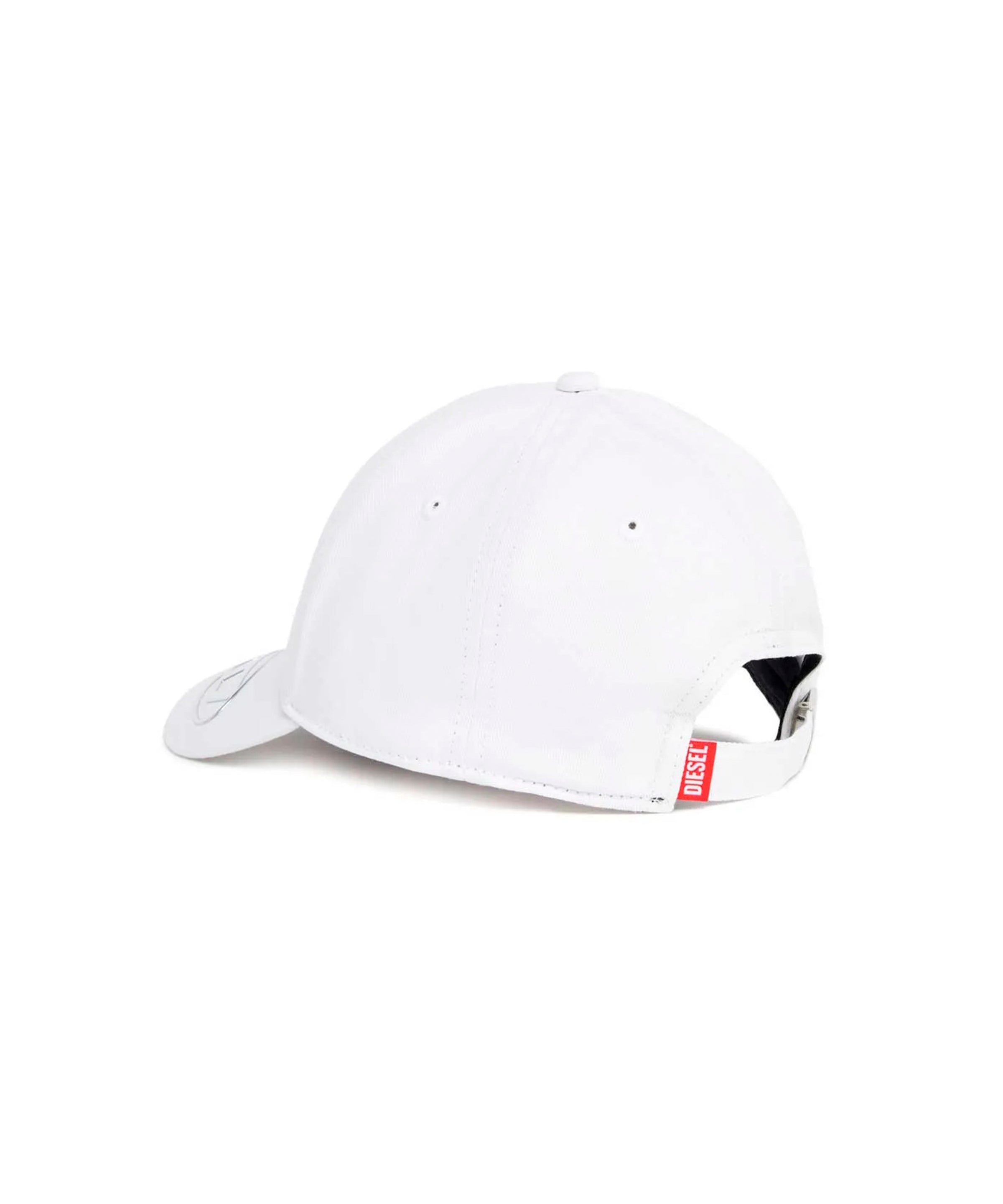Diesel Kids Cappello Bianco con Oval D (retro)