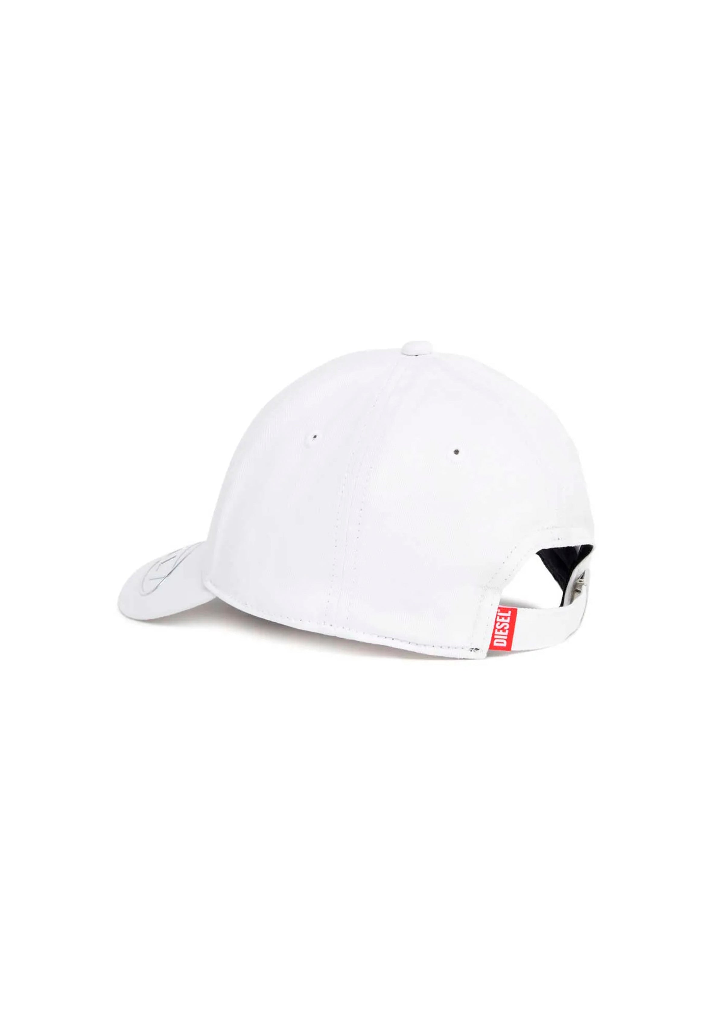 Diesel Kids Cappello Bianco con Oval D (retro)