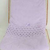 Minibanda Coperta Lilla con Ruches e Ricami per Neonate