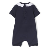 Moschino Kids Pagliaccetto Blu con Stampa Teddy Bear (retro)
