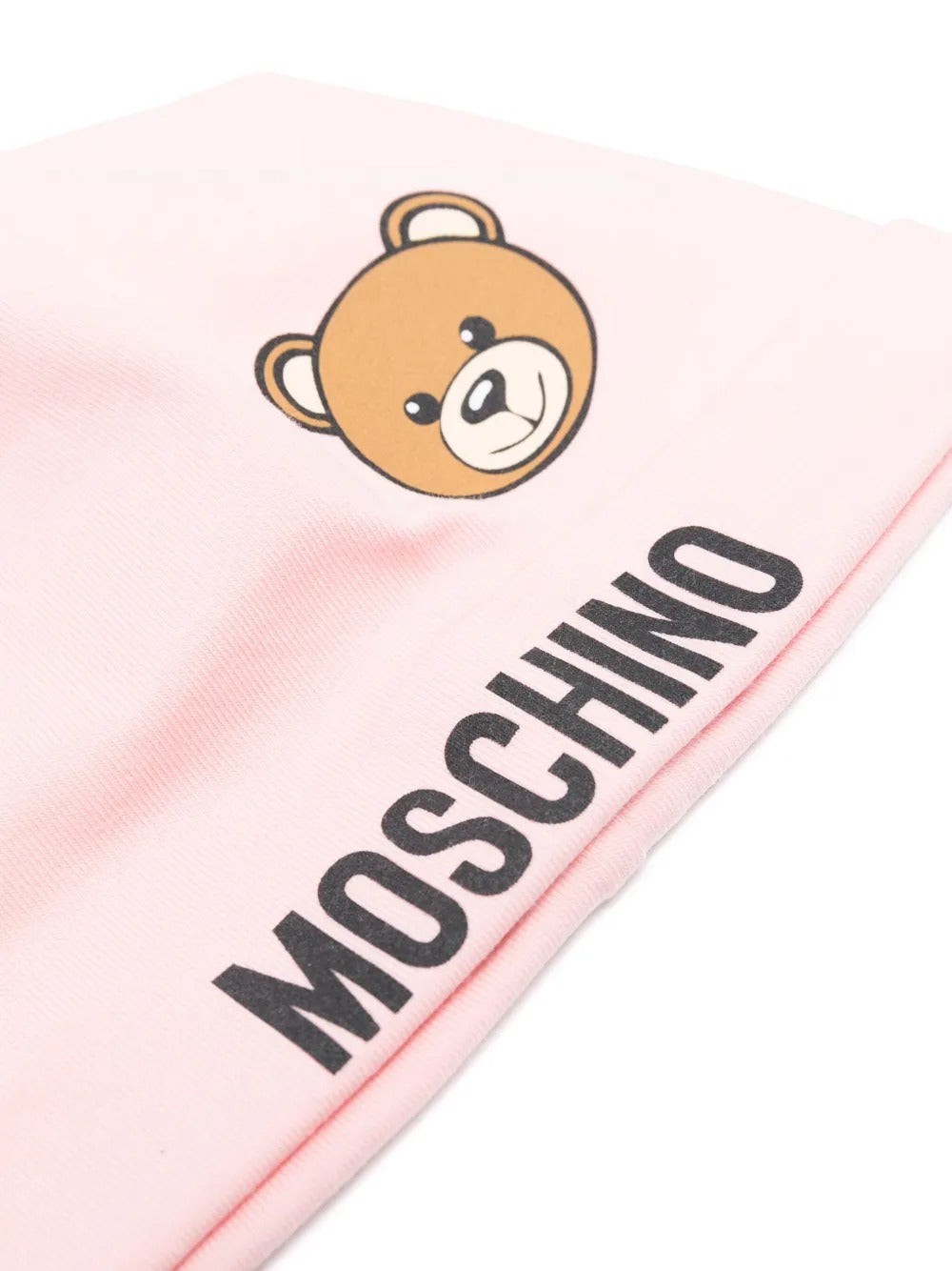 Moschino Kids Cappello Rosa con Logo Teddy Bear per Neonate