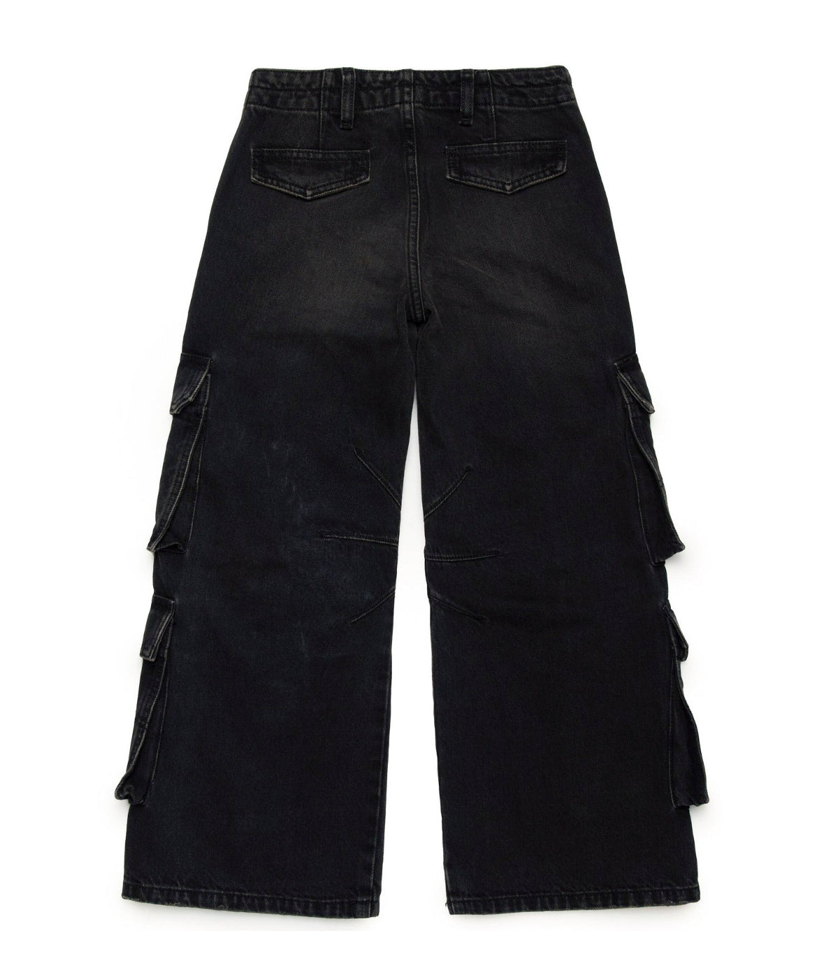 Diesel Kids Jeans Cargo Denim Nero per Bambine (retro)
