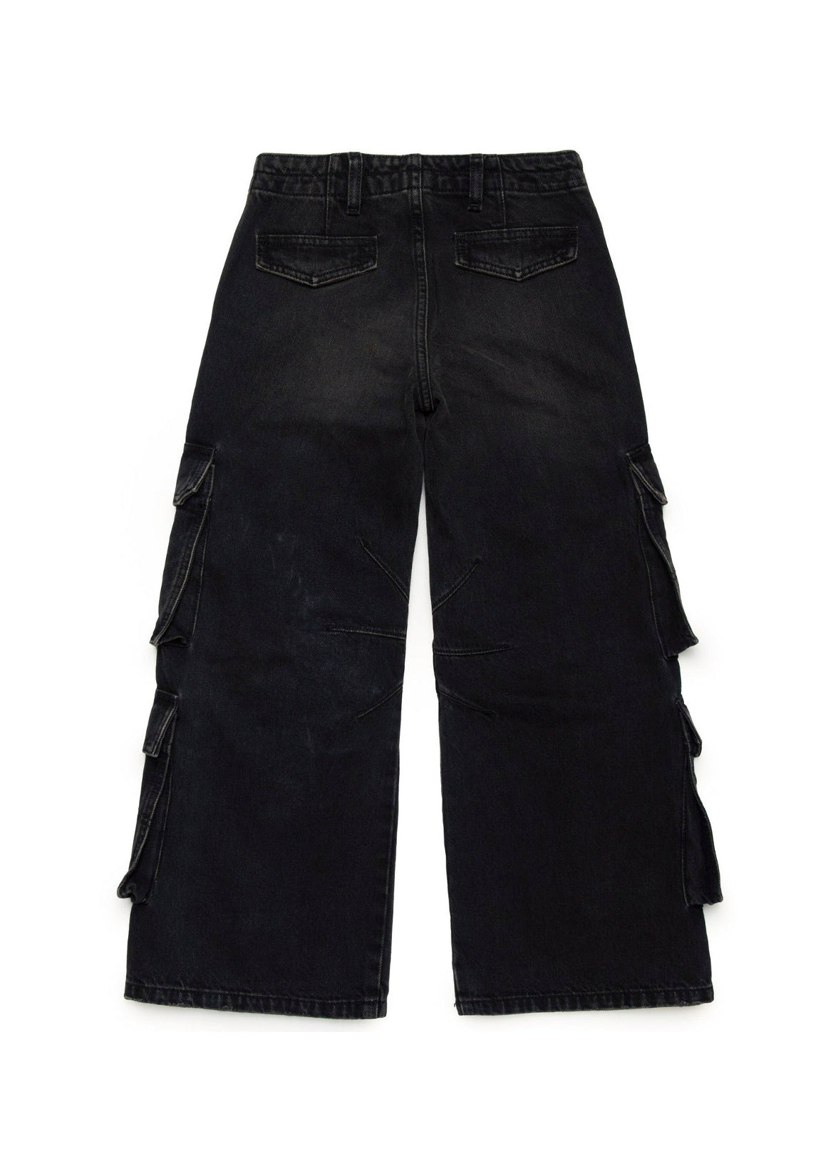 Diesel Kids Jeans Cargo Denim Nero per Bambine (retro)