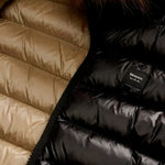 Blauer Kids Giubbino Nero e Cappuccio con Pelliccia Arcadia Junior per Bambine