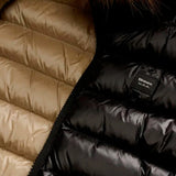 Blauer Kids Giubbino Nero e Cappuccio con Pelliccia Arcadia Junior per Bambine