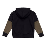 Yes London Kids Felpa Nero e Verde con Logo per Bambini