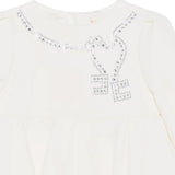 Elisabetta Franchi La Mia Bambina Abito Milk con Strass per Neonate