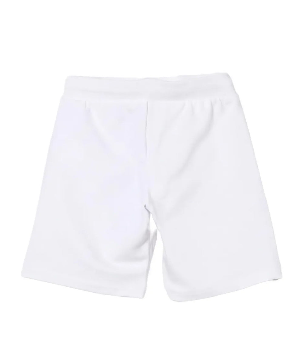 Moschino Kids Short Bianco con Logo Unisex