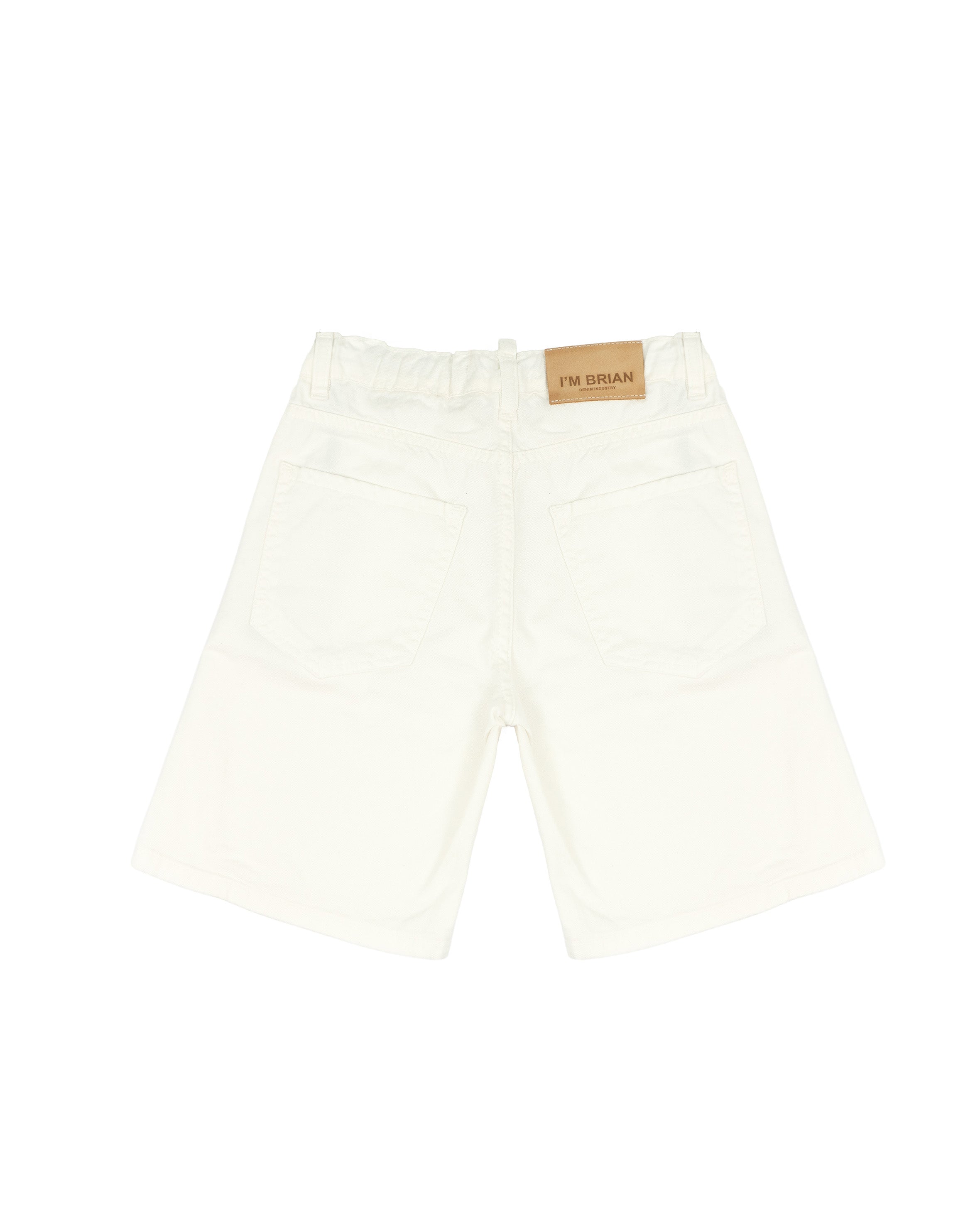 I'M Brian Kids Short in Denim Bianco per Bambini