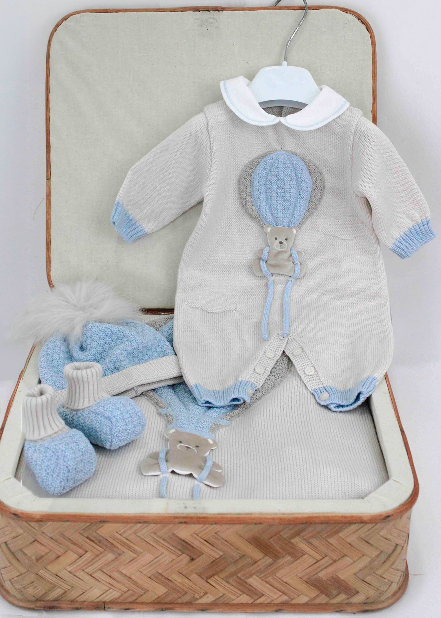 Marlù Corredino Celeste/Beige per Neonati