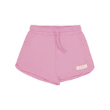 MSGM Kids Short Rosa con Logo per Bambine fronte