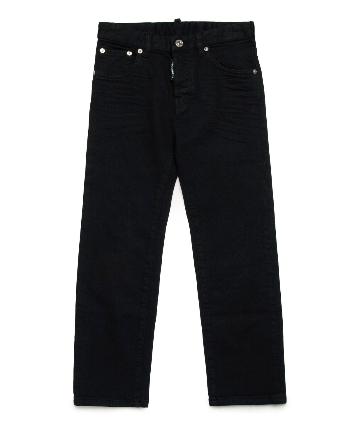 Dsquared2 Kids Jeans Denim Neri Straight Fit per Bambini