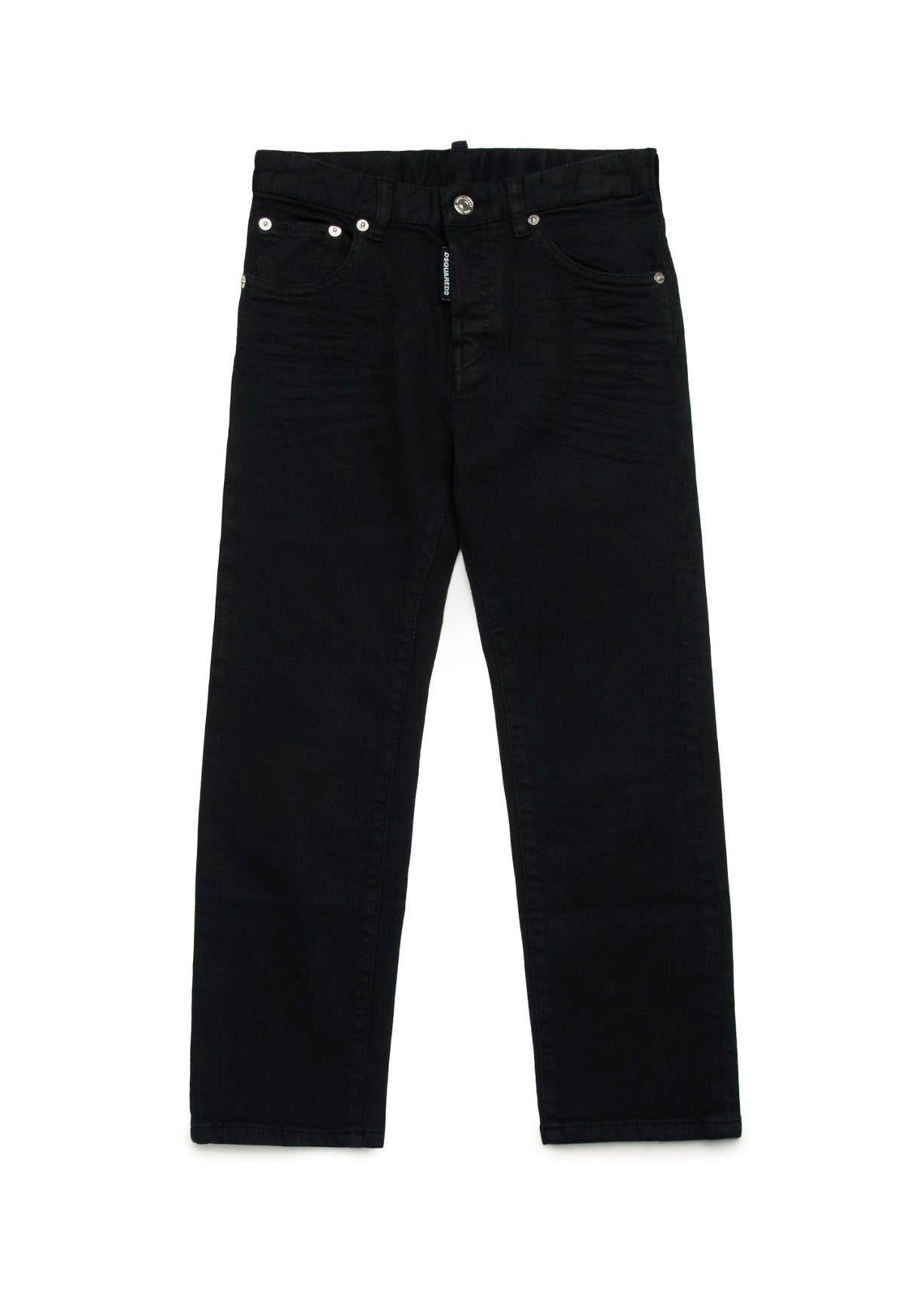 Dsquared2 Kids Jeans Denim Neri Straight Fit per Bambini