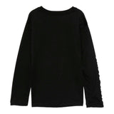 MSGM Kids T-shirt Nera con Logo Race per Bambine