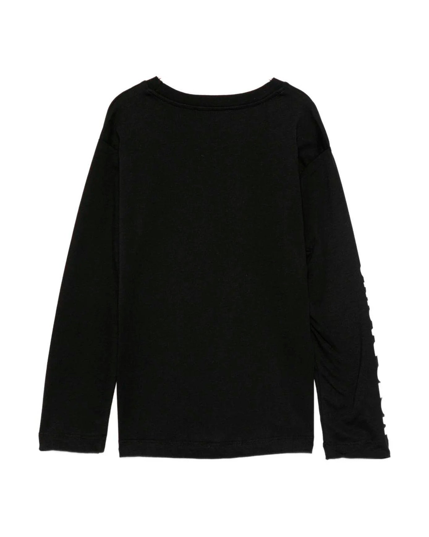 MSGM Kids T-shirt Nera con Logo Race per Bambine