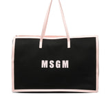 MSGM Kids Borsa Nera Tote Grande con Stampa Florence Kids  (fronte)
