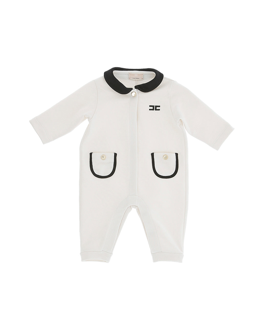 Elisabetta Franchi La Mia Bambina Tutina Panna con Taschine per Neonate