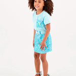 Angel's Face Gonna Turchese Pailettes per Bambine