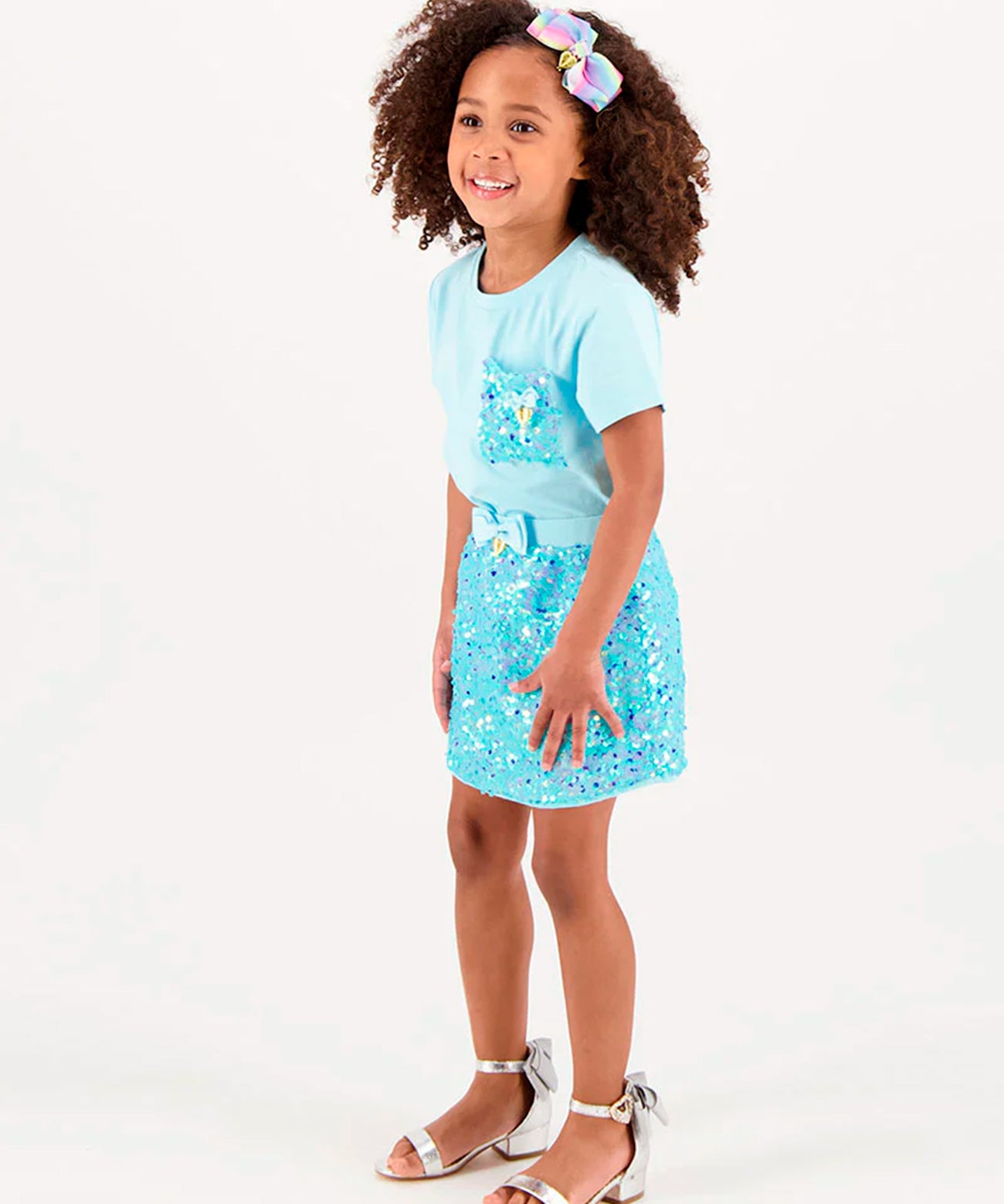 Angel's Face Gonna Turchese Pailettes per Bambine