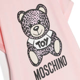 Moschino Kids Abito Rosa con Teddy Bear per Bambine (dettaglio)