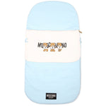 Moschino Kids Sacco Nanna Cielo con Logo Teddy Bear per Neonati