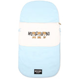 Moschino Kids Sacco Nanna Cielo con Logo Teddy Bear per Neonati