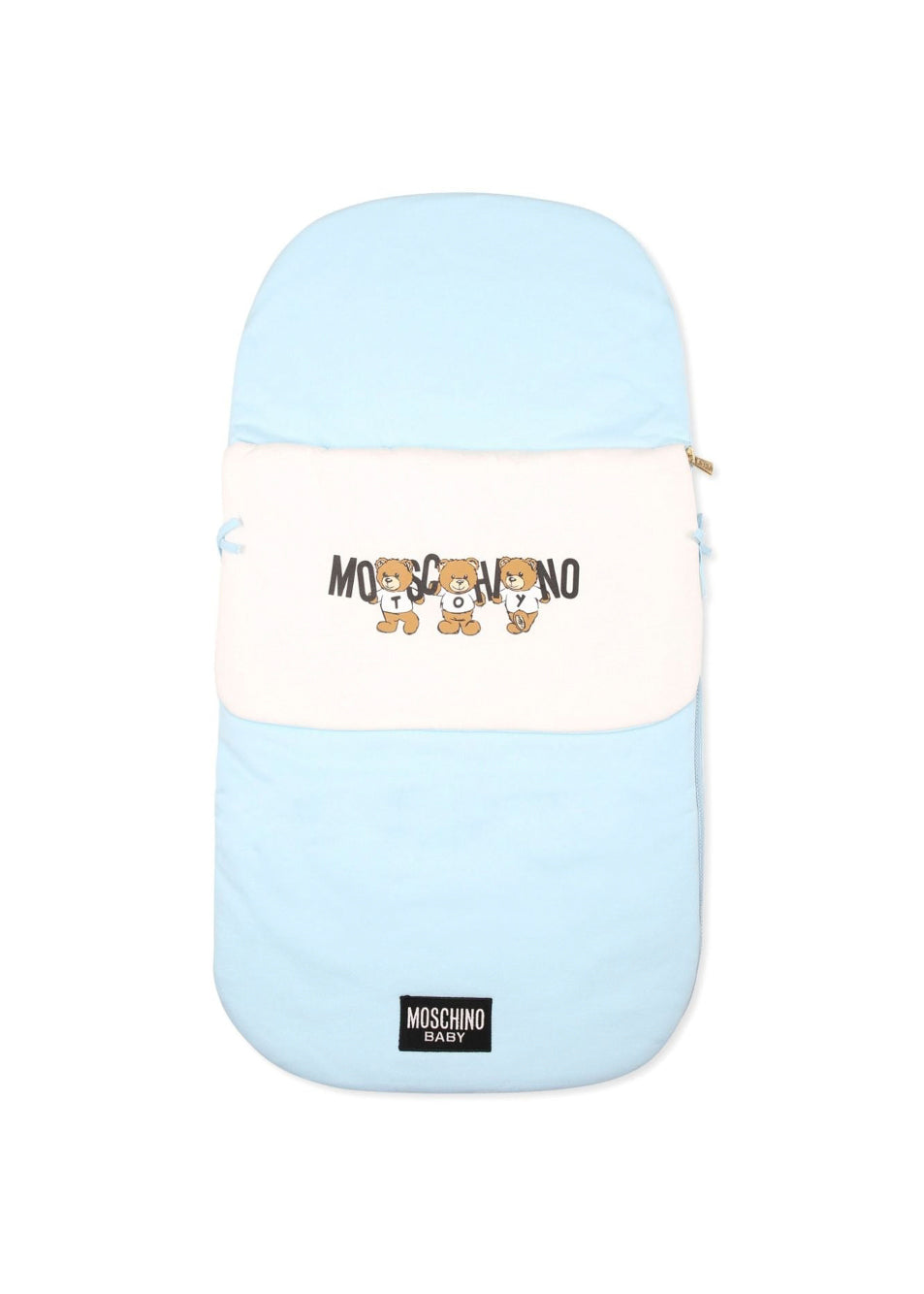 Moschino Kids Sacco Nanna Cielo con Logo Teddy Bear per Neonati