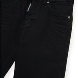 Dsquared2 Kids Jeans Denim Neri Straight Fit per Bambini (dettaglio)