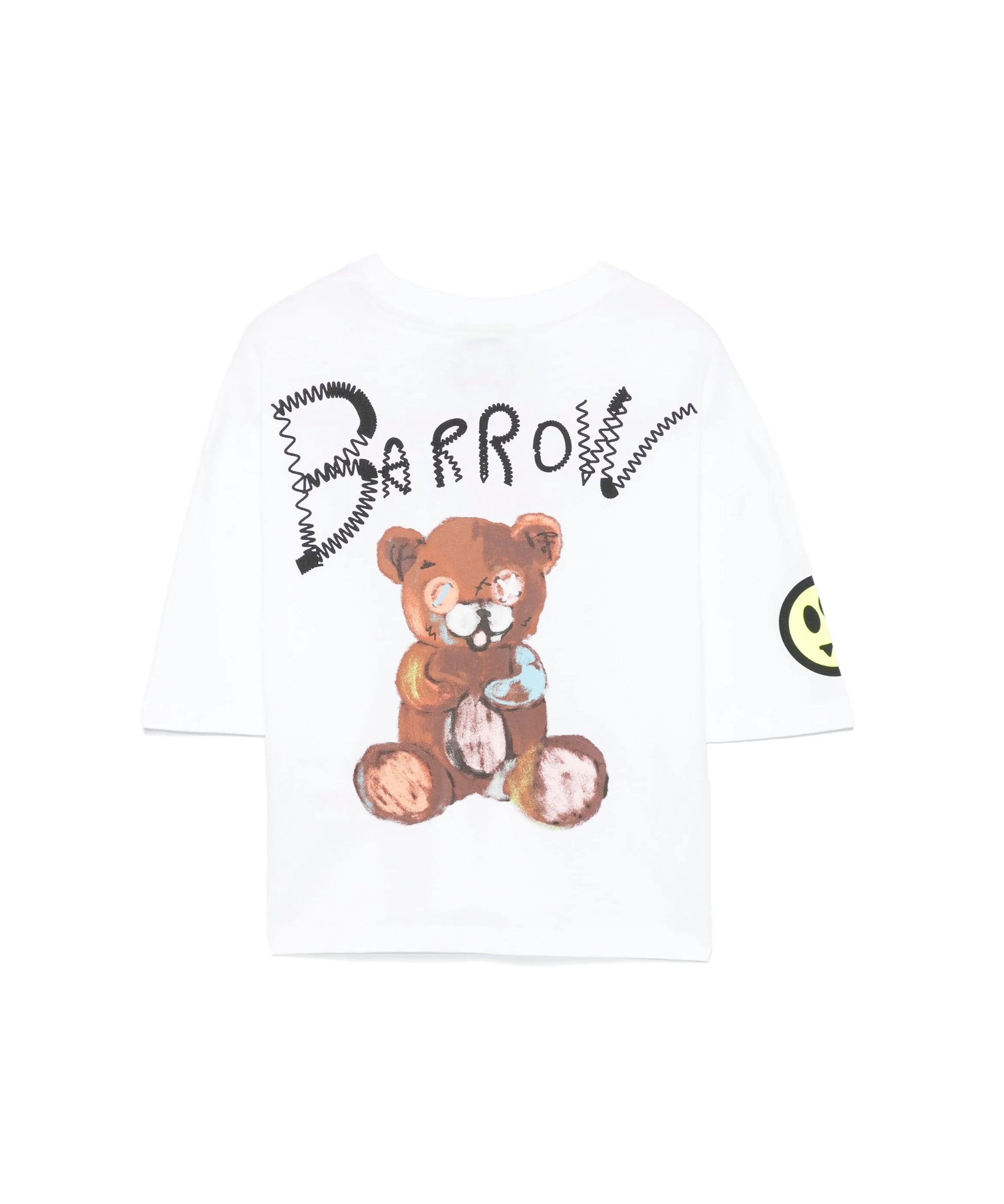 Barrow Kids T-shirt Crop Bianca con Stampa per Bambine