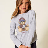 Twinset Kids Maglia a Maniche Lunghe con Stampa per Bambine