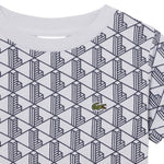 Lacoste Kids T-Shirt Grigio con Stampa All-Over per Bambini