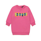 Dsquared2 Kids Abito in Felpa Fucsia con Logo Boxed per Neonate