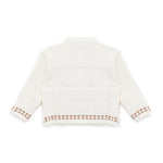 Elisabetta Franchi La Mia Bambina Cardigan in Maglia con Logo Jacquard