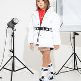 Dsquared2 Kids White Quilted Jacket Fitted for Girls