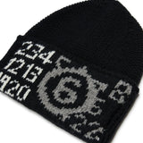Maison Margiela Kids Cappello Nero con Logo Numerico Ricamato Unisex
