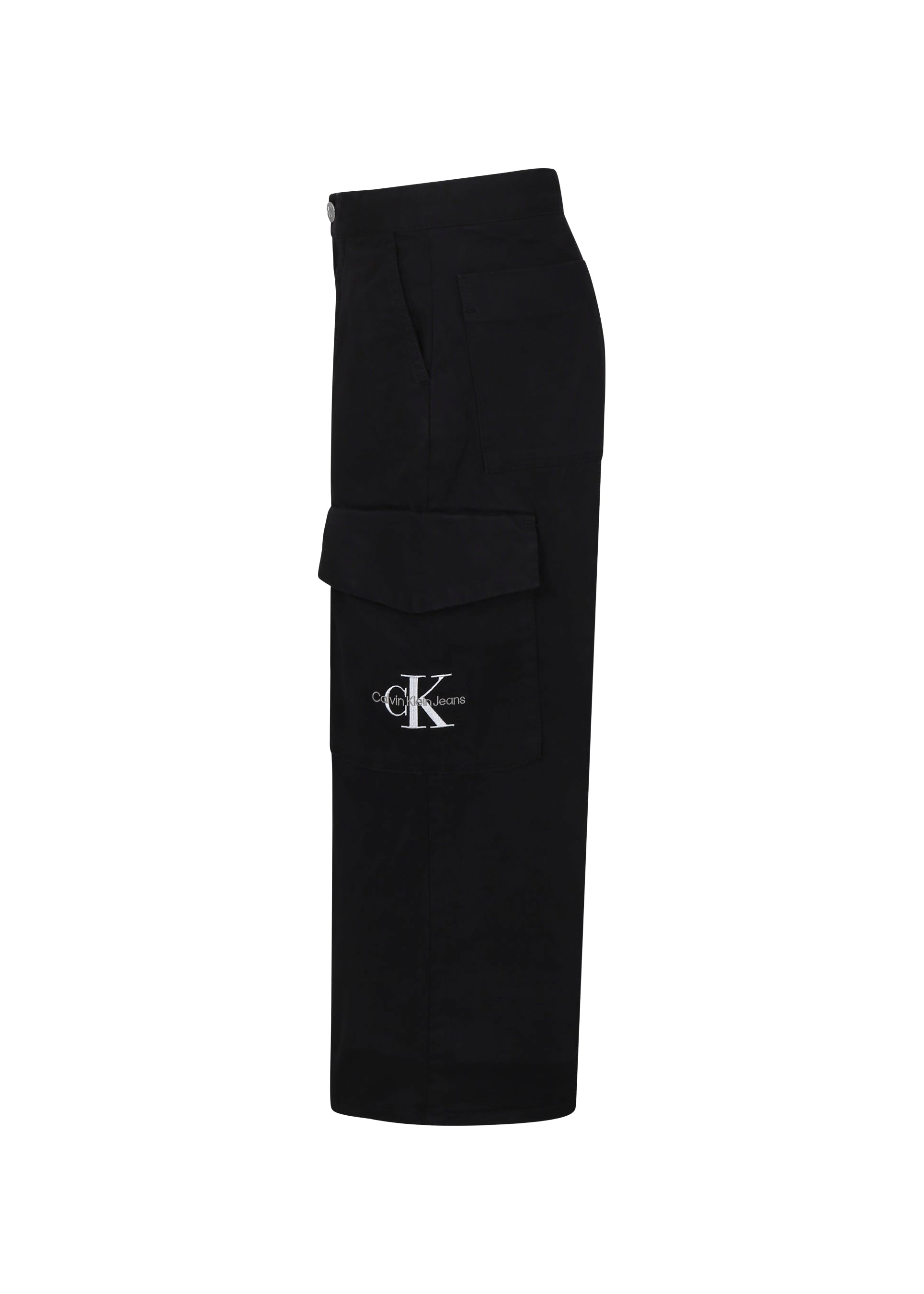 Calvin Klein Kids Pantaloni Neri Stile Cargo per Bambine