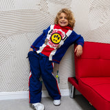 Barrow Kids Pantaloni Blu con Logo per Bambini