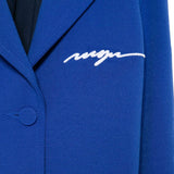 MSGM Kids Giacca Blazer Blu Royal per Bambine (dettaglio)
