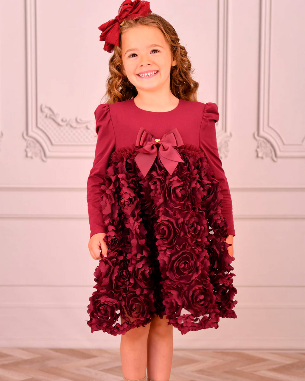Angel's Face Kids Abito in Tulle con Rose 3D per Bambine