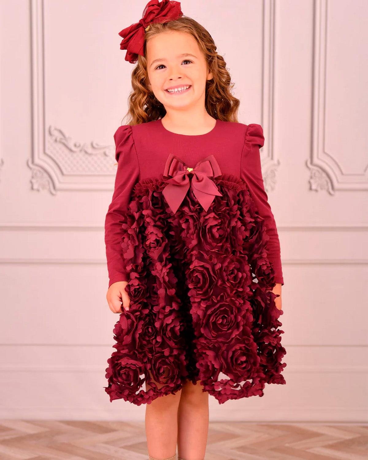 Angel's Face Kids Abito in Tulle con Rose 3D per Bambine