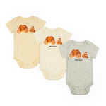 Palm Angels Kids Body Tri-Pack Bear Sabbia/Panna/Grigio Unisex