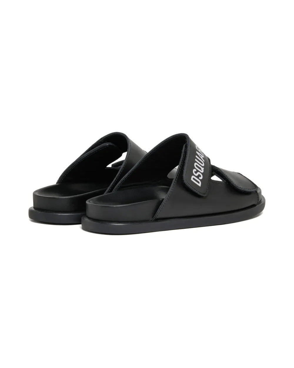 Dsquared2 Kids Sandalo Nero con Chiusura Strappo per Bambini